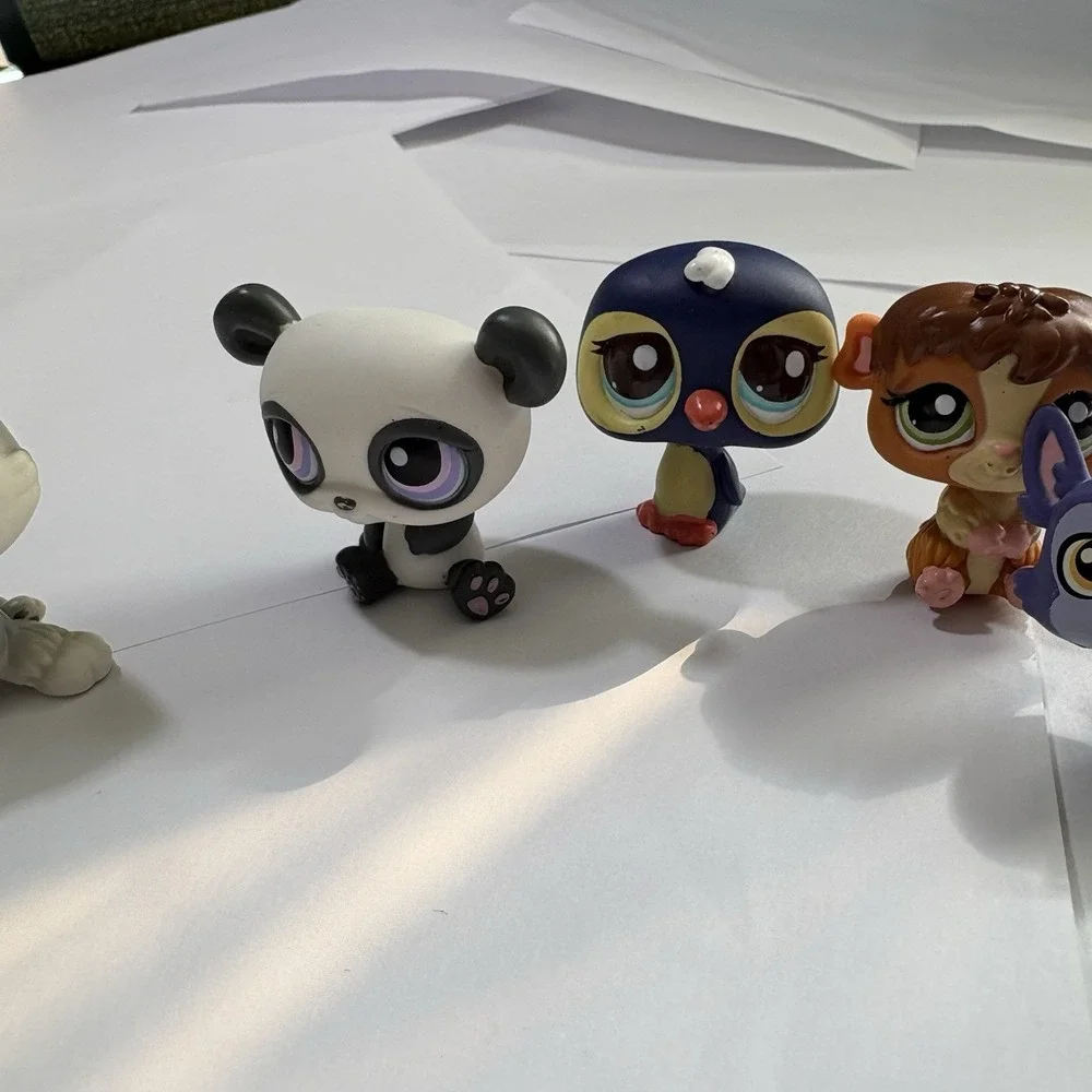 LPS Littlest Pet Shop Lot‎ 6 Mixed Pets Gen 1 Husky Dog Panda Monkey Penguin
